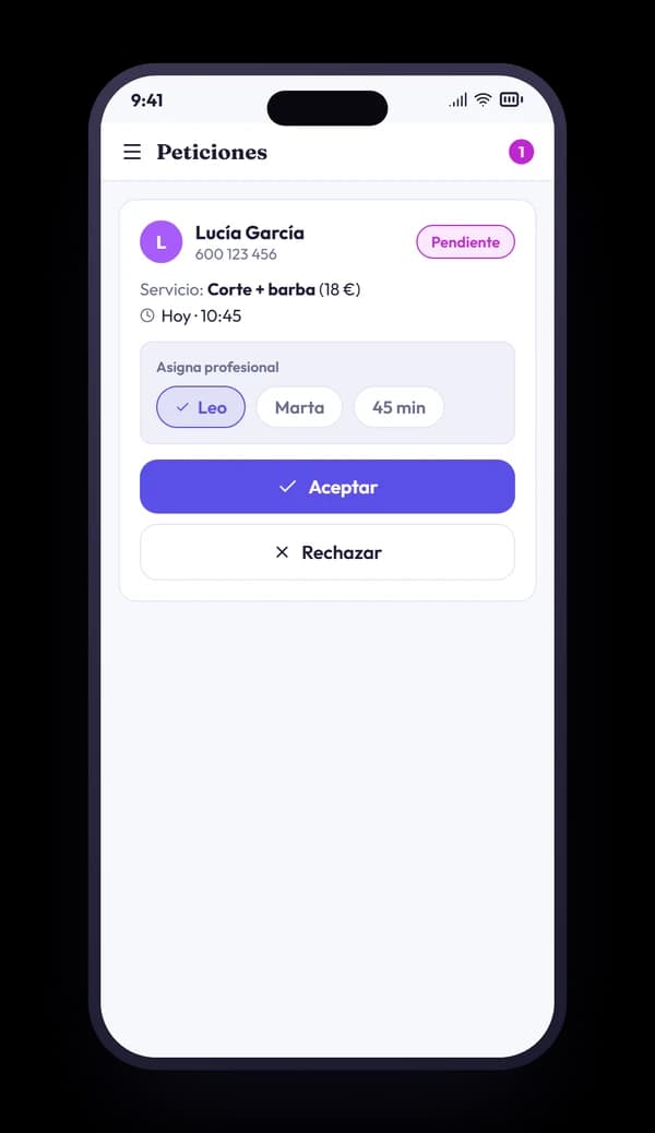 Peticiones: acepta y avisa